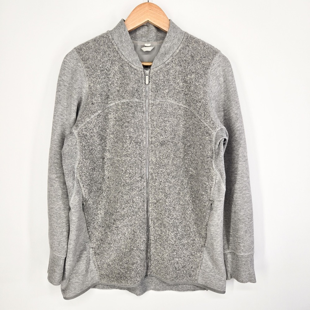 lululemon athletica Heather Gray Bomber Jacket